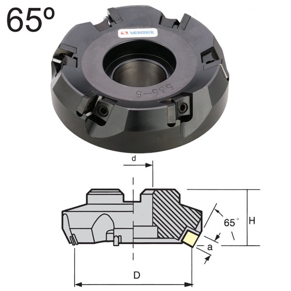 Đài dao phay khỏa mặt 65 độ 