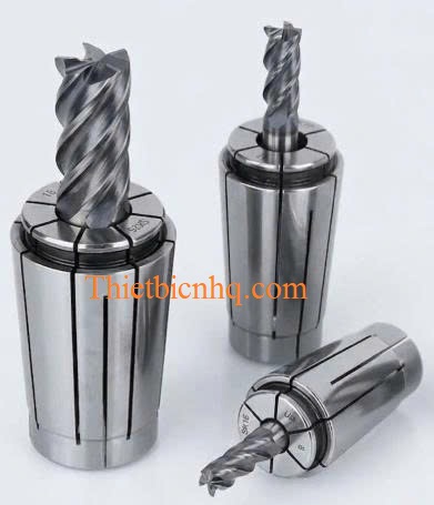 Collet SK lắp dao phay ngón trên bầu kẹp CNC