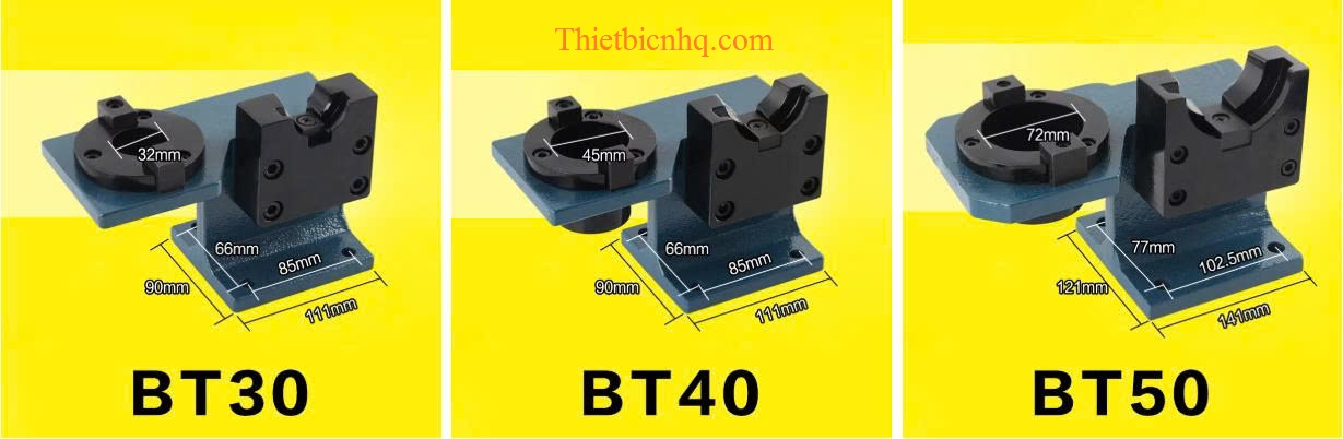 Kích thước dụng cụ tháo lắp bầu kẹp BT30 BT40 BT50
