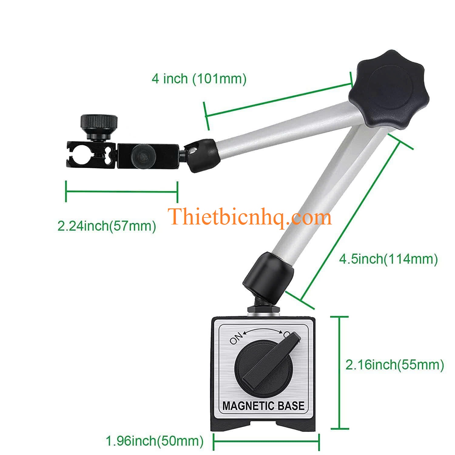 Kích thước cánh tay đế từ