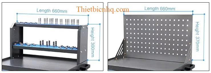 Kích thước xe đẩy dụng cụ