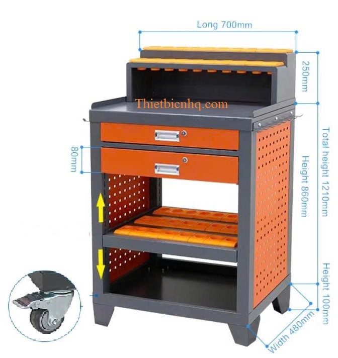 Kích thước xe đẩy bầu kẹp E8H