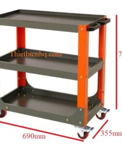 Kích thước xe đẩy dụng cụ 3 tầng tiêu chuẩn