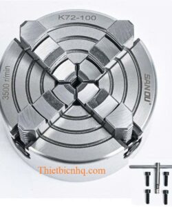 Mâm cặp 4 chấu độc lập K72 chính hãng dùng cho máy tiện CNC và máy tiện cơ