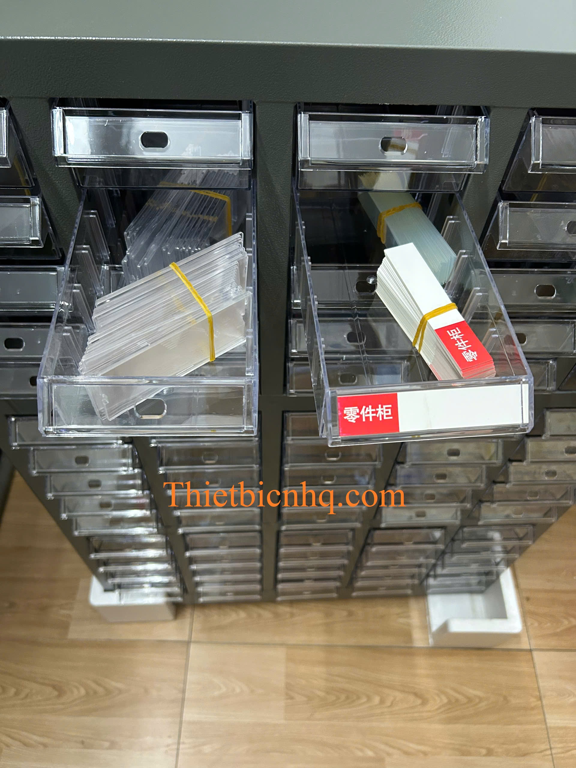 Ngăn kéo tủ đựng linh kiện 100 ngăn trong suốt dễ dàng phân loại ốc vít và phụ kiện nhỏ