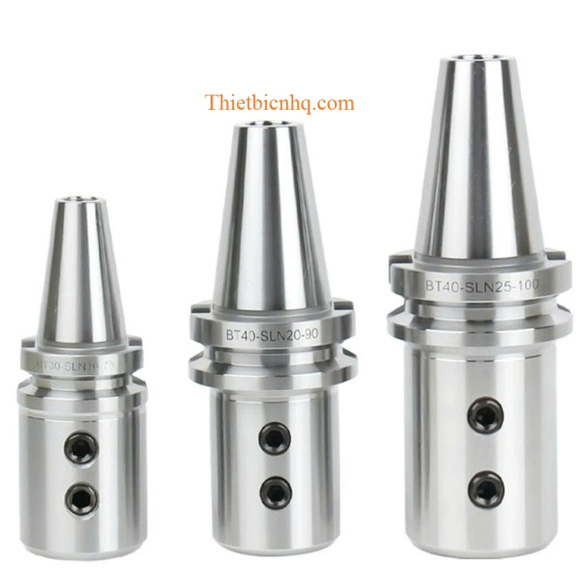 Bầu kẹp khóa cạnh BT50-SLN lắp dao phay Weldon thực tế