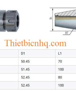 Kích thước bầu kẹp dao BT40-ER40 tiêu chuẩn MAS403