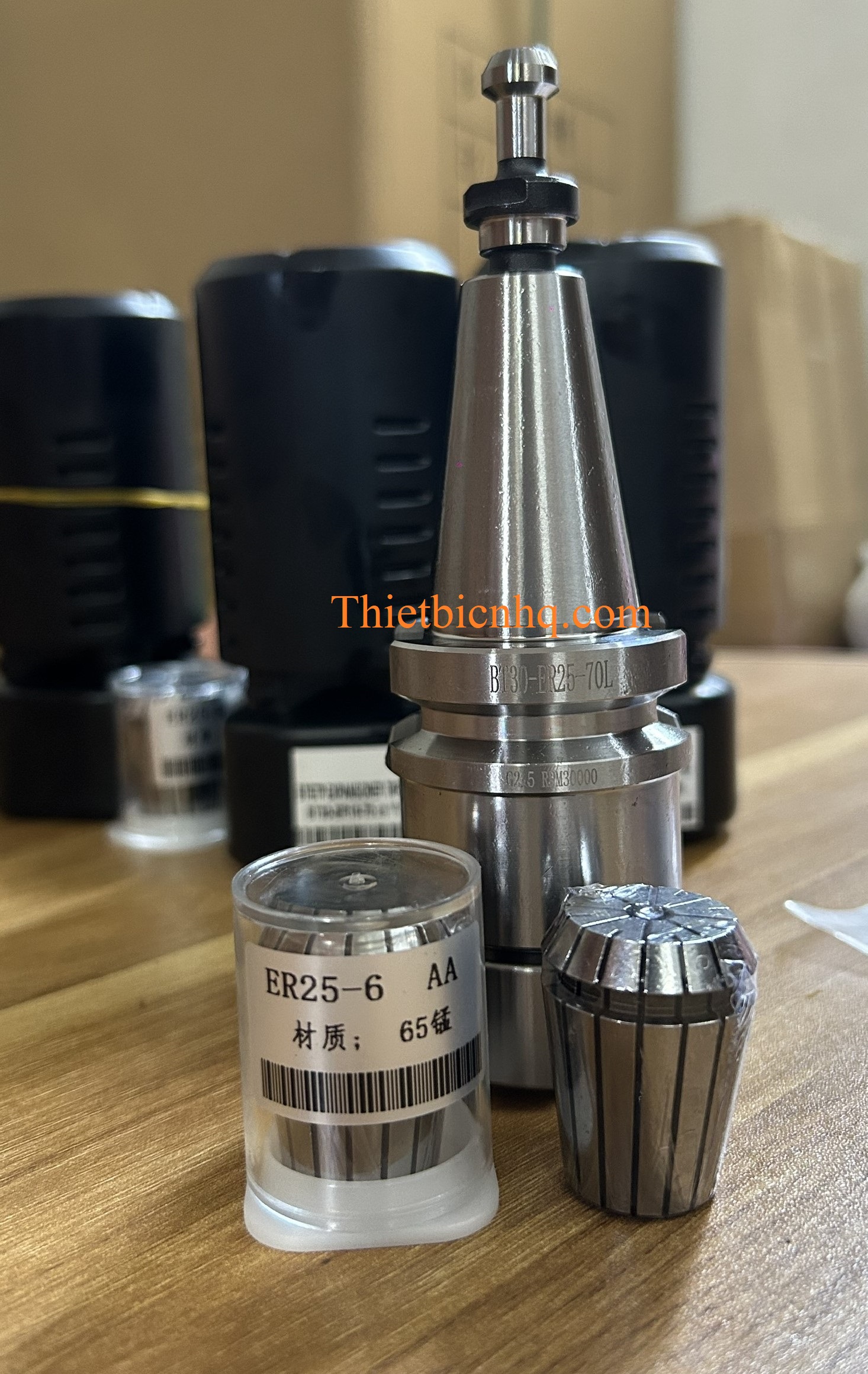 Collet ER25 thực tế dùng cho bầu kẹp dao CNC